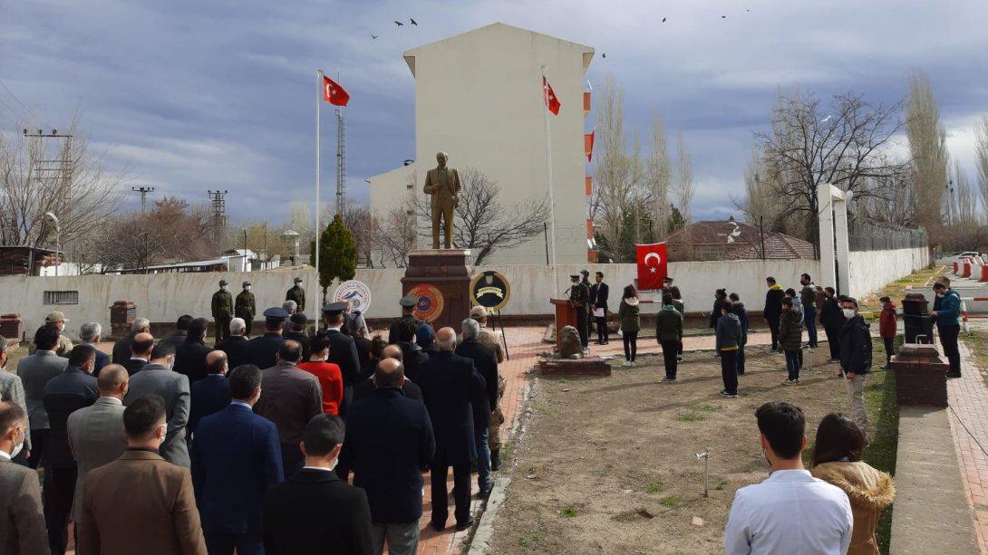 18 Mart Çanakkale Zaferi ve Şehitleri Anma Günü'nün 106. yılı münasebeti ile çelenk sunma ve anma  töreni gerçekleştirildi.